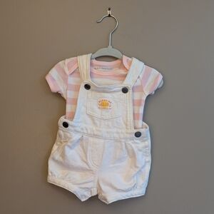 Carter's Pink and White Overalls for Everyday Comfort